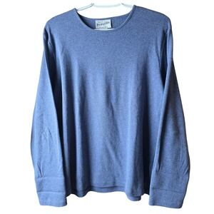 Pendleton Men's XL Blue Long Sleeve Crew Neck Shirt 100% Cotton Casual Basic